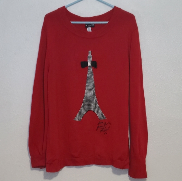 Karl lagerfeld pairs sweater red eiffel tower - Picture 3 of 14